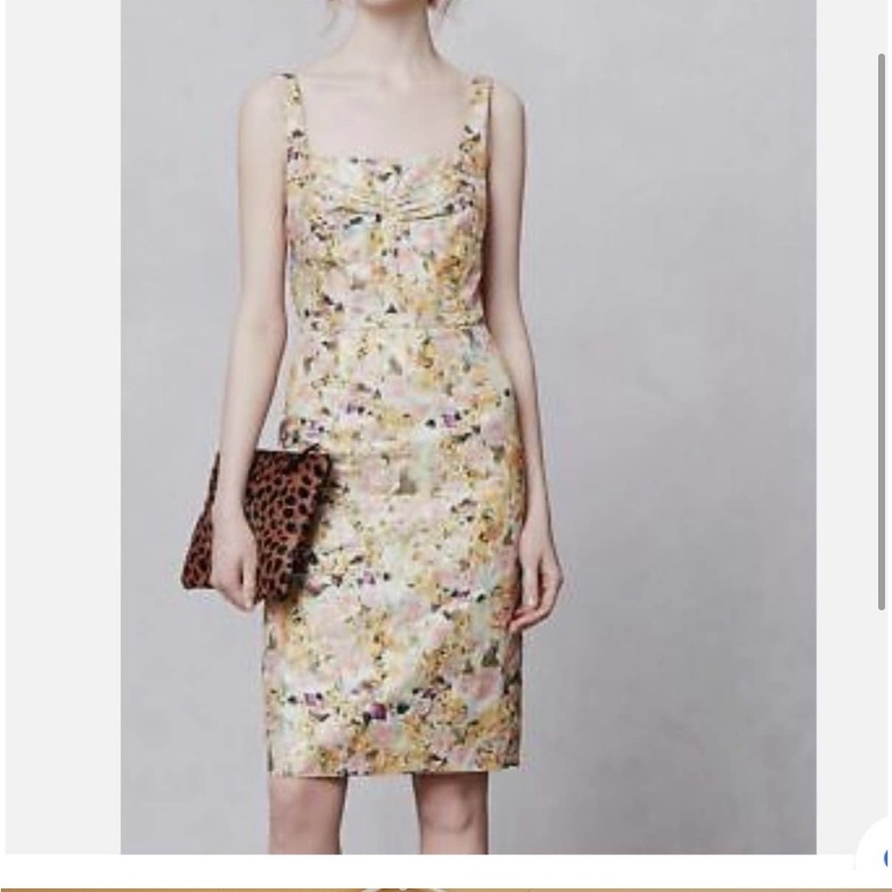 Anthropologie Leifsdottir Aurelian brocade shimmering floral dress